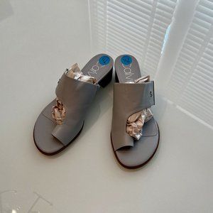 NWOT Calvin Klein Daniela Heeled Sandals Light Blue